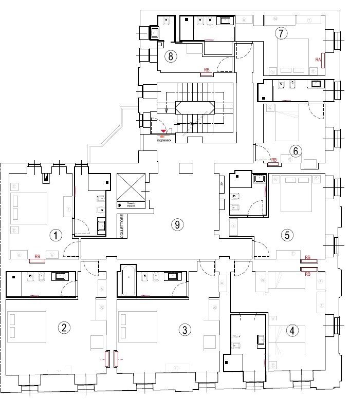 Apartment piazza Castello, 153, Torino (neighborhood Centro) - floor plans 1