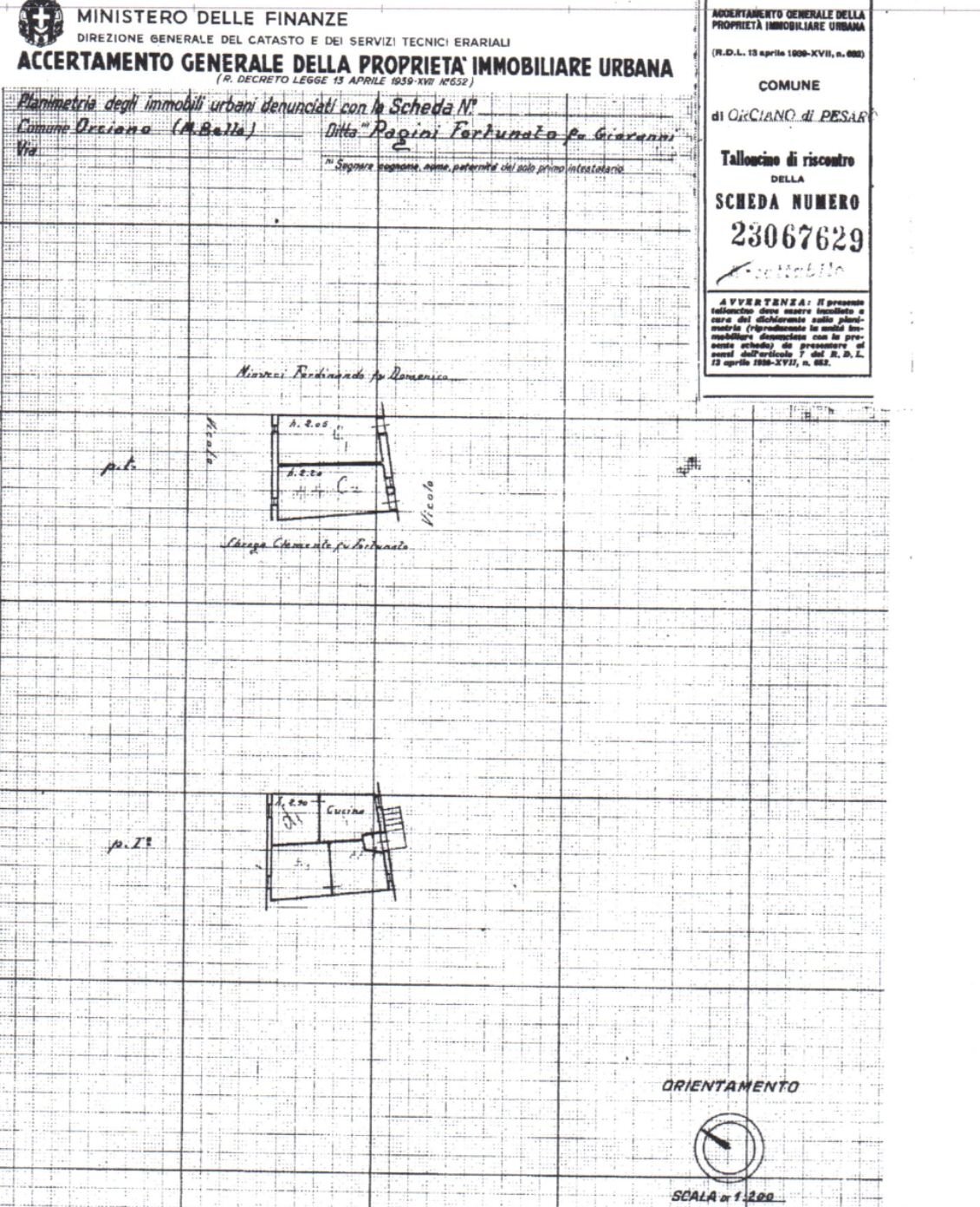 Four-room apartment via Montebello, 24, Terre Roveresche - floor plans 1