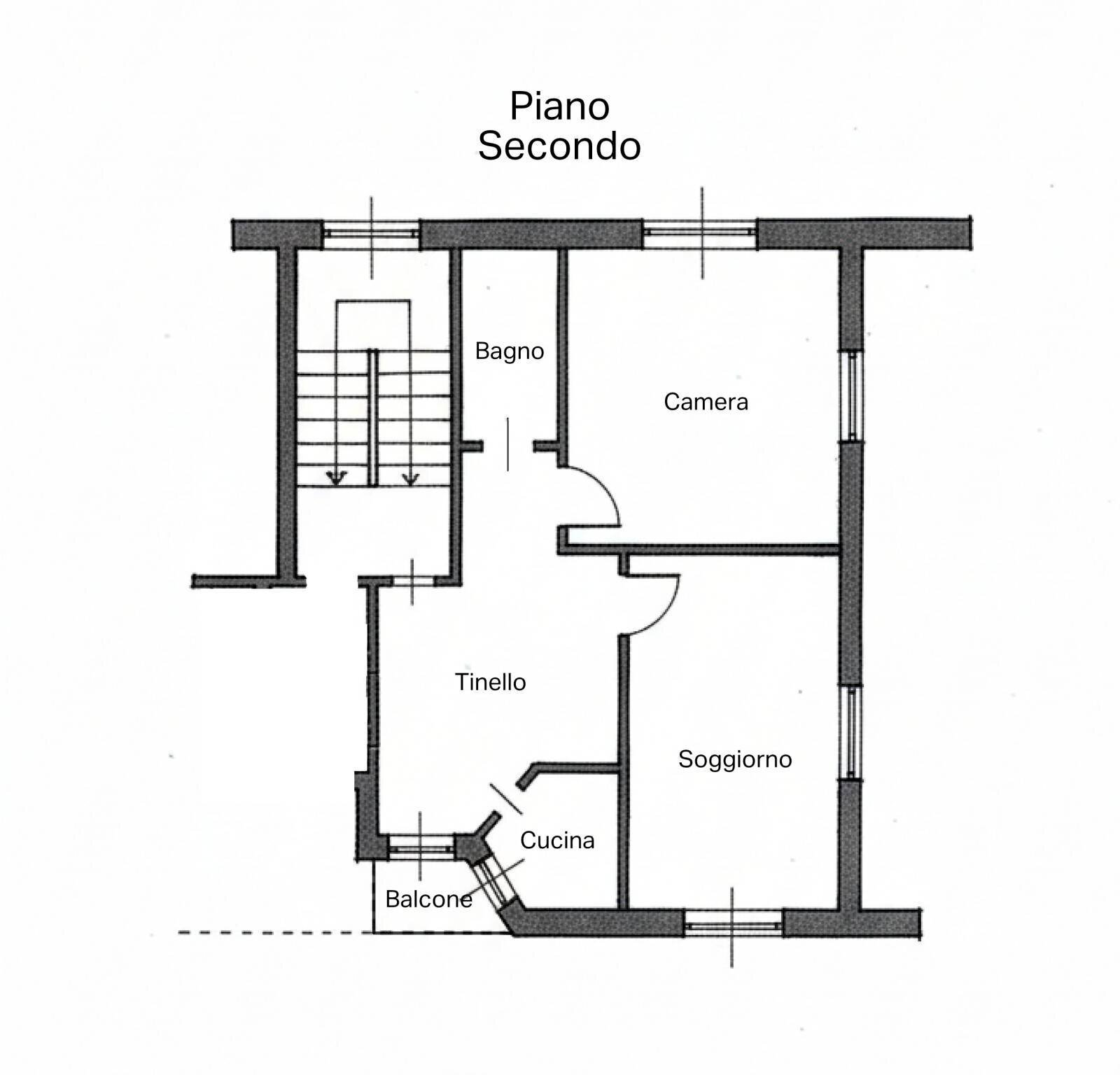 Three-room apartment via Libertà, 21, Cusago - floor plans 1