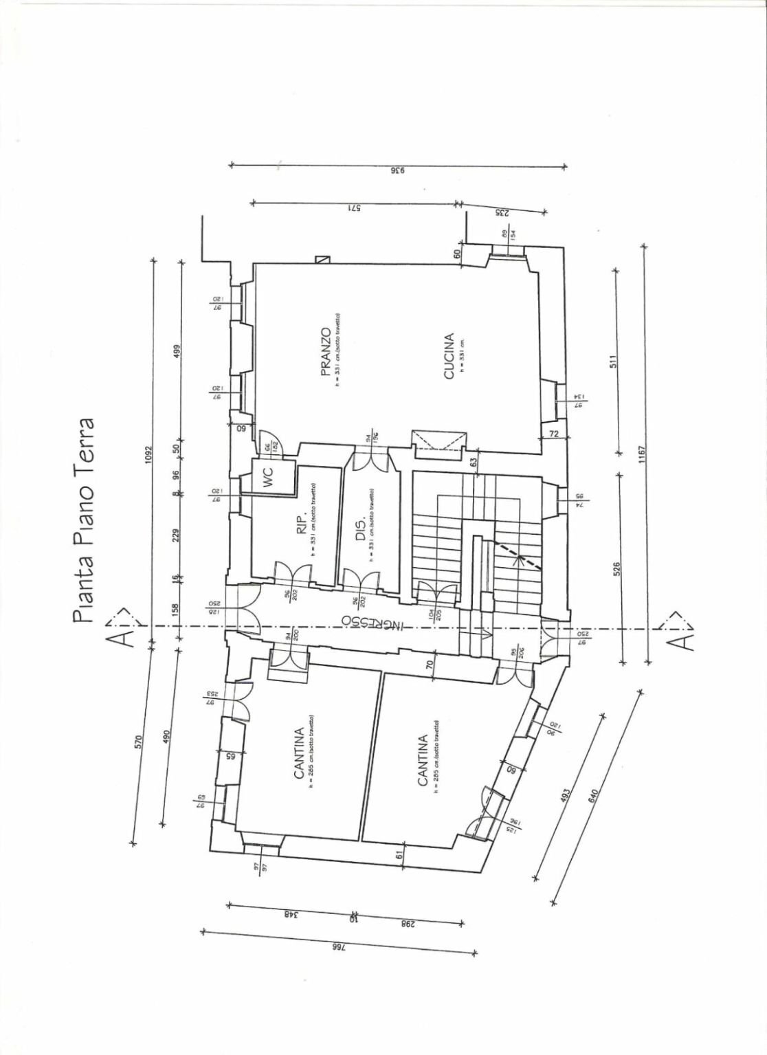 Stable - Palace via Sabatucci, 14, Castelplanio - floor plans 1