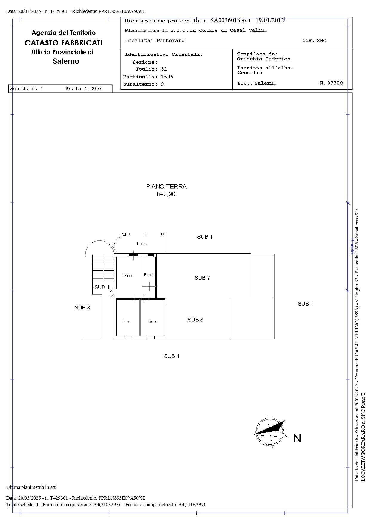Foto 13 - Trilocale loc. Portararo, Casal Velino - planimetria 1