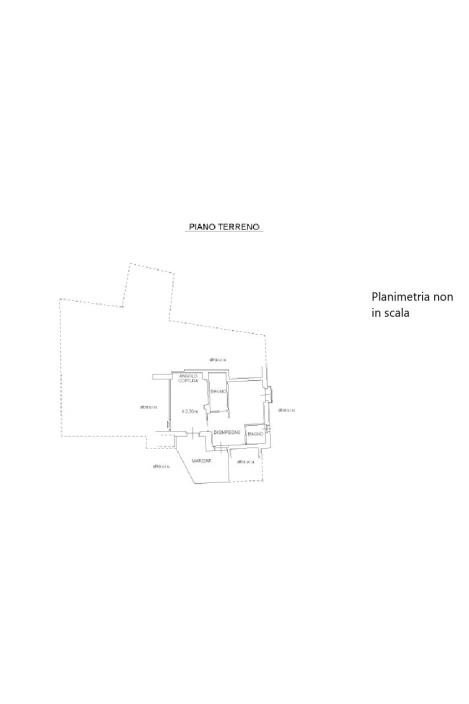 Monolocale via Vittorio Alfieri, Castiglione Falletto - planimetria 1