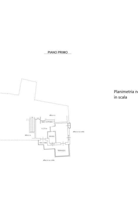 Monolocale via Vittorio Alfieri, Castiglione Falletto - planimetria 1