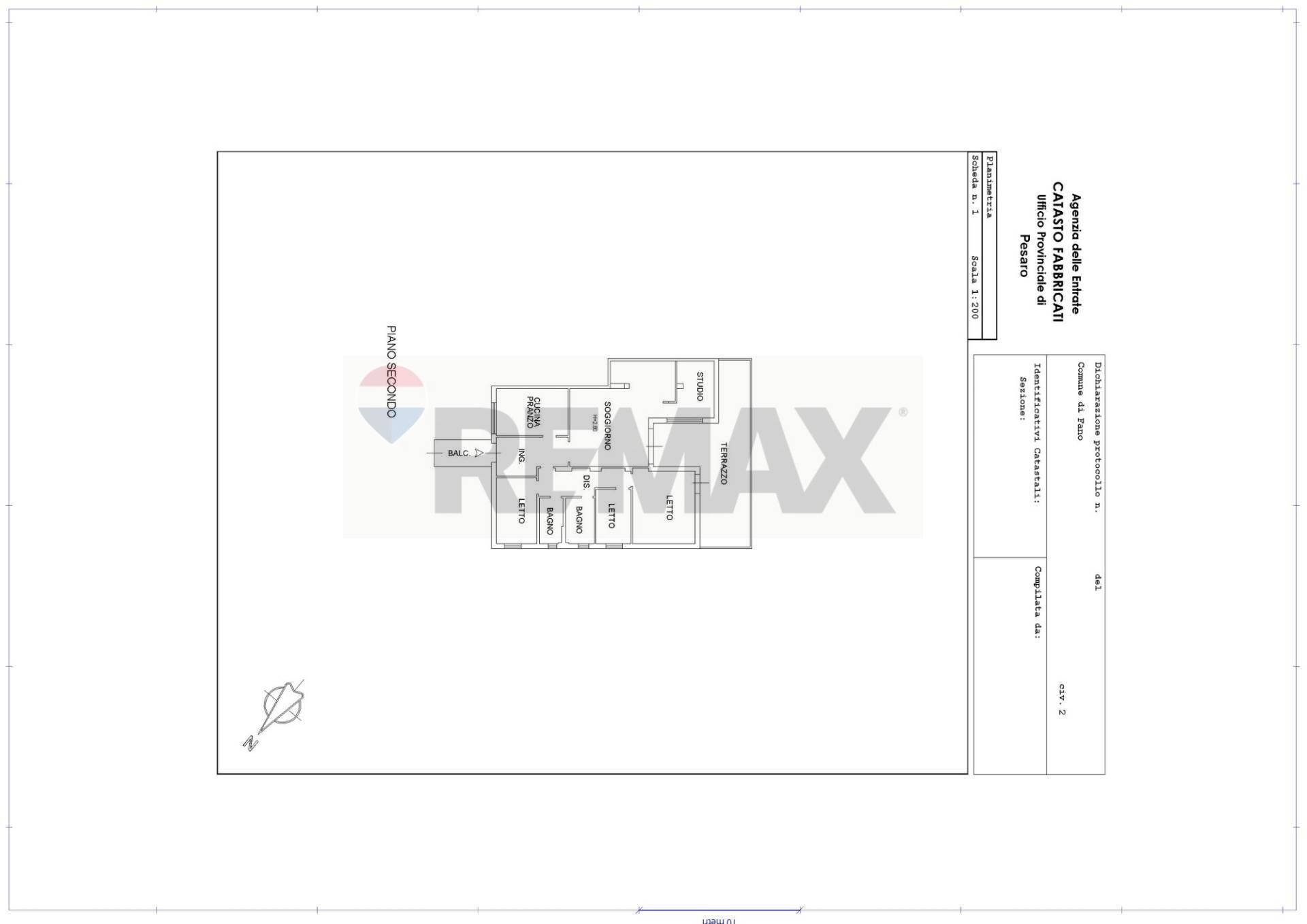 Pianta Appartamento - Appartamento Fano - planimetria 1