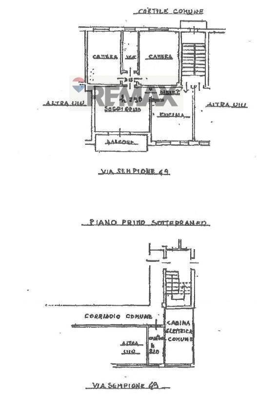 Pianta 2D - Three-room apartment via sempione
 
49, Pero - floor plans 1