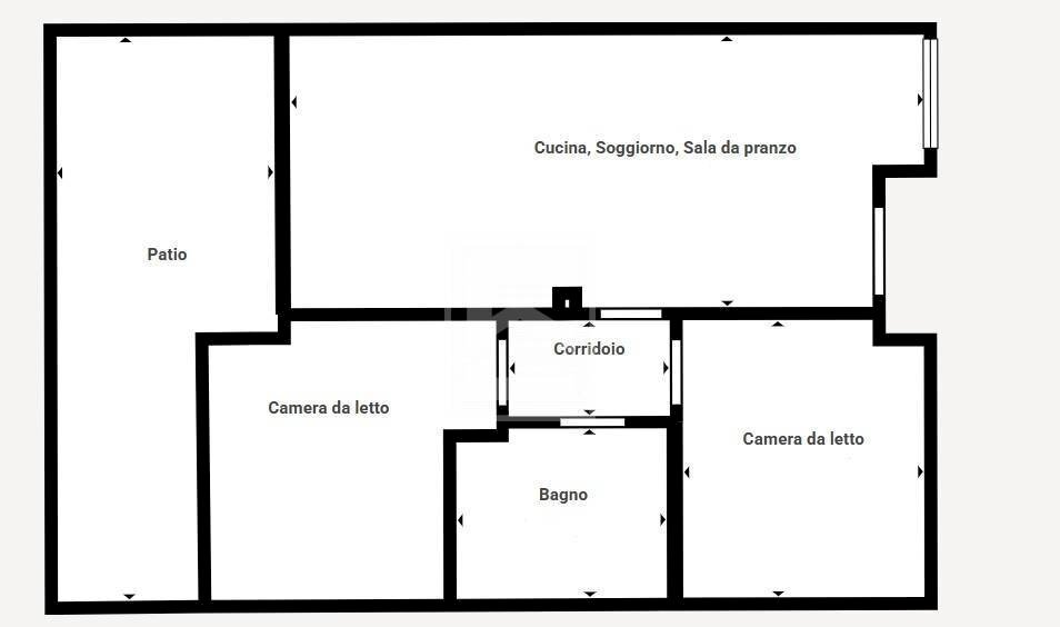 Foto 46 - Trilocale Località Sermana
 
1, Peschiera del Garda - planimetria 1