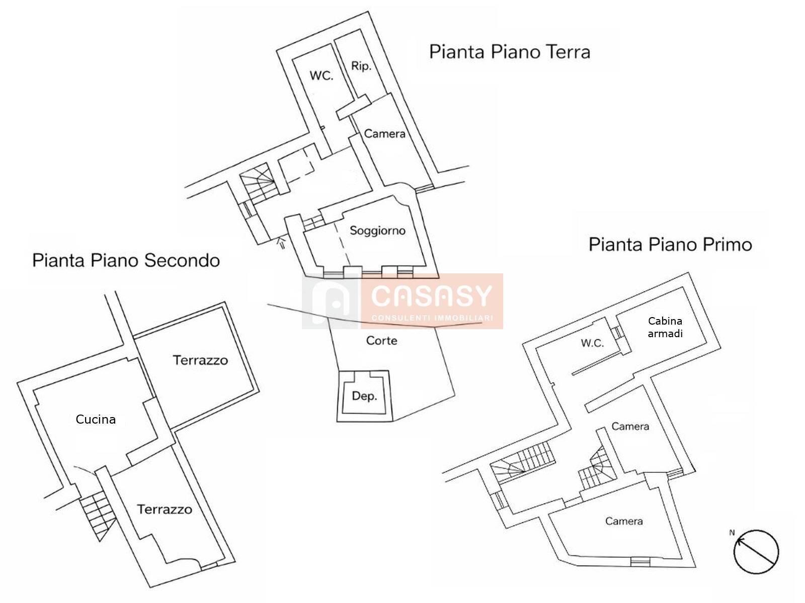 Foto 44 - Casa semi indipendente via XXI Aprile
 
19, Arnasco - planimetria 1