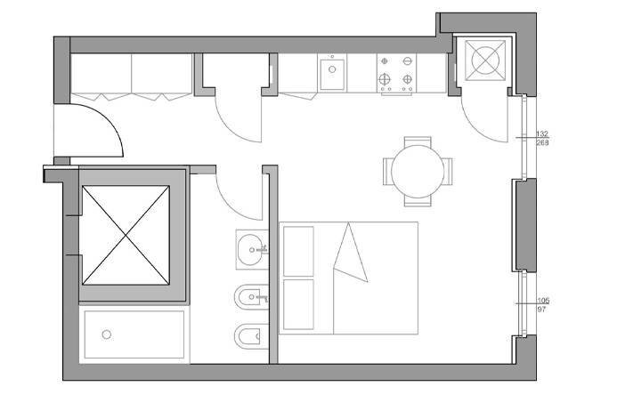 Planimetria - Attico Via Buratti, Bergamo - planimetria 1