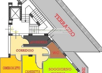 Piantina - Three-room apartment Via D. Alighieri
 
32, Gaggi - photo 14