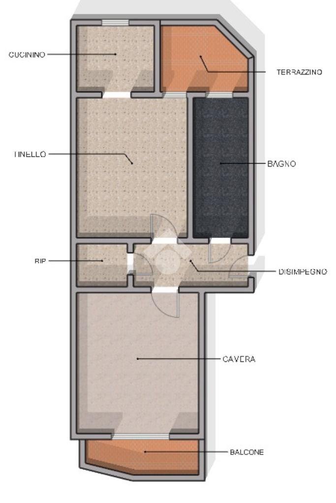 Bilocale Via Osasco, Torino (zona San Paolo) - planimetria 1
