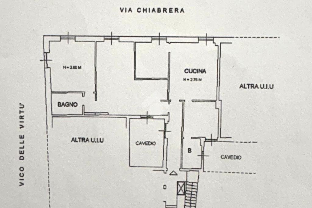 Appartamento Via Chiabrera, Genova (zona Centro Storico) - planimetria 1