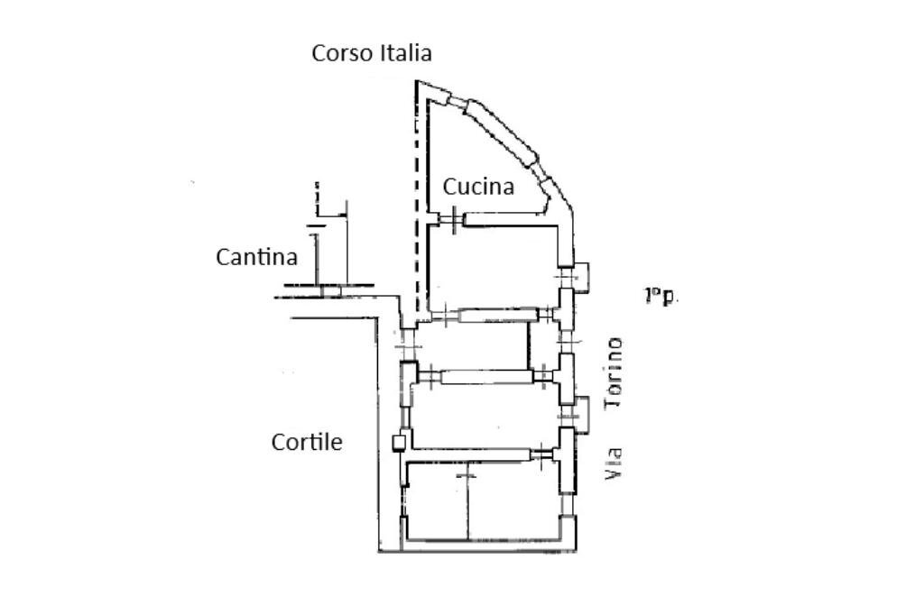 Four-room apartment Via Torino, Saluzzo - floor plans 1