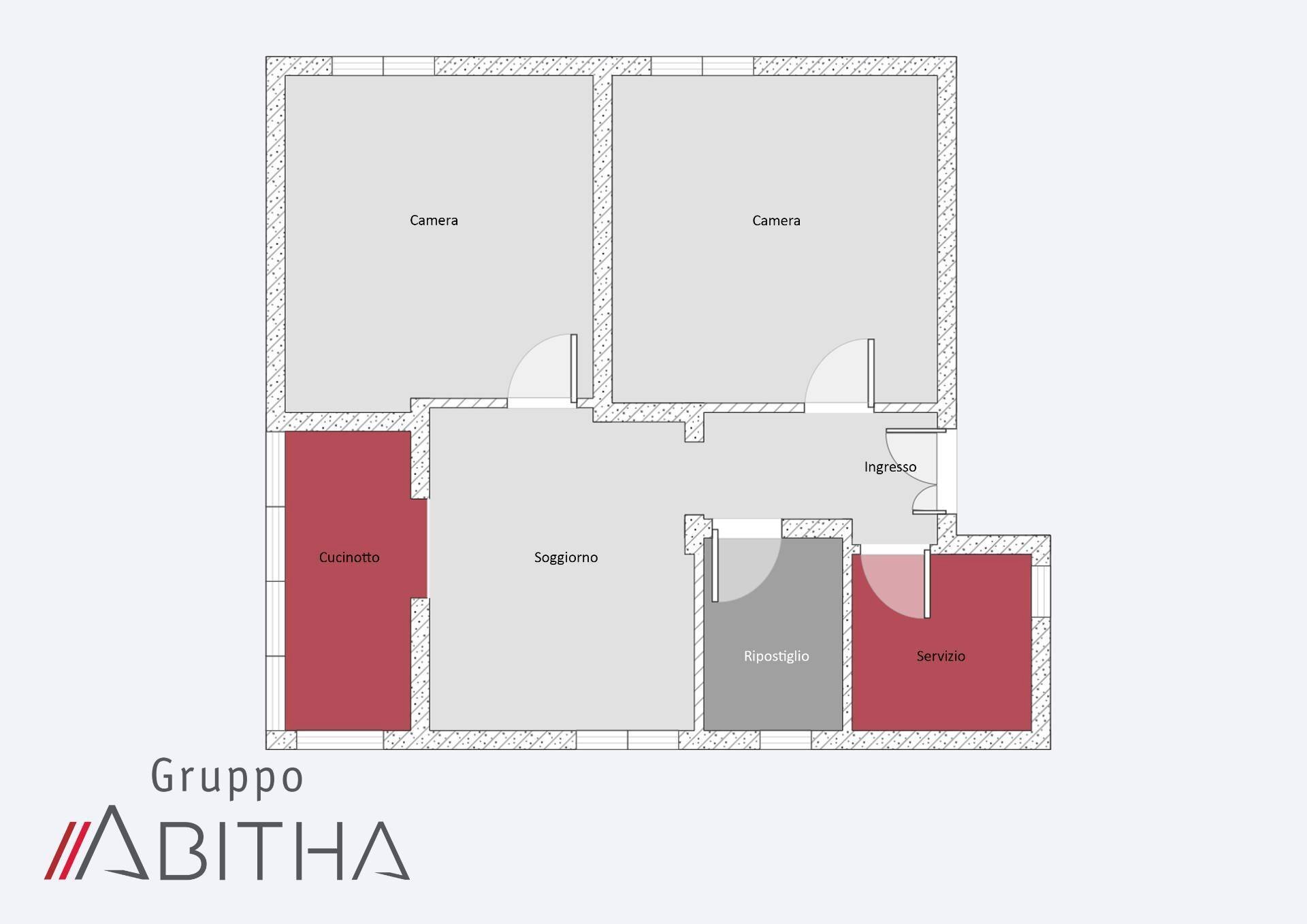 Trilocale Via Carlo Lorenzini, Roma - planimetria 1