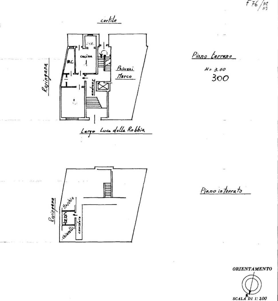 Two-room apartment largo Luca della Robbia, 41, Torino (neighborhood Pozzo Strada) - floor plans 1