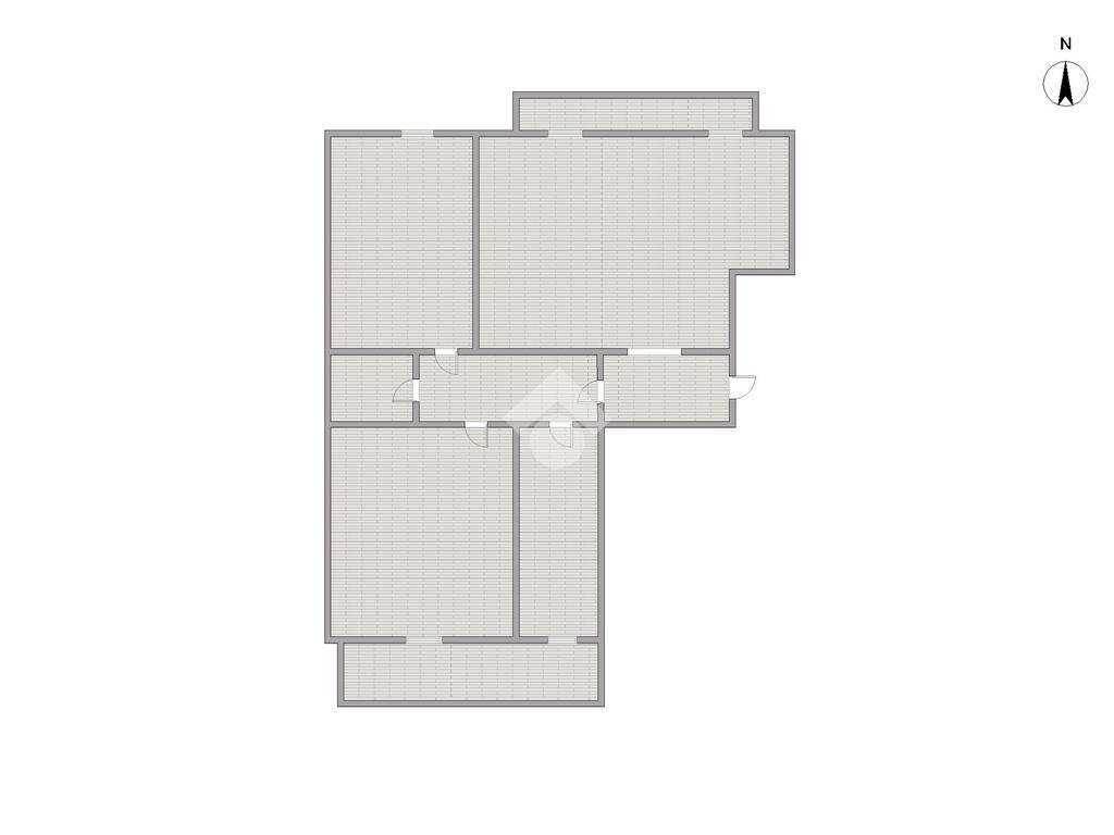 Trilocale Via Roma, San Vittore Olona - planimetria 1