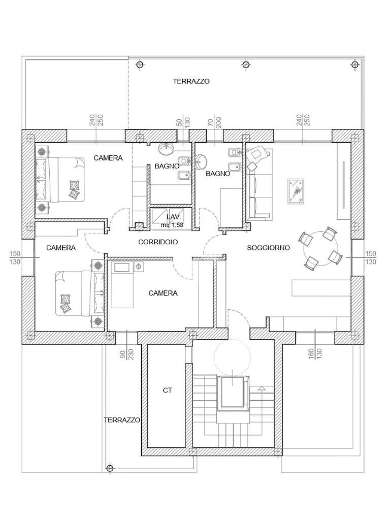 Attico Via Val d'Enza, Sant'Ilario d'Enza - planimetria 1