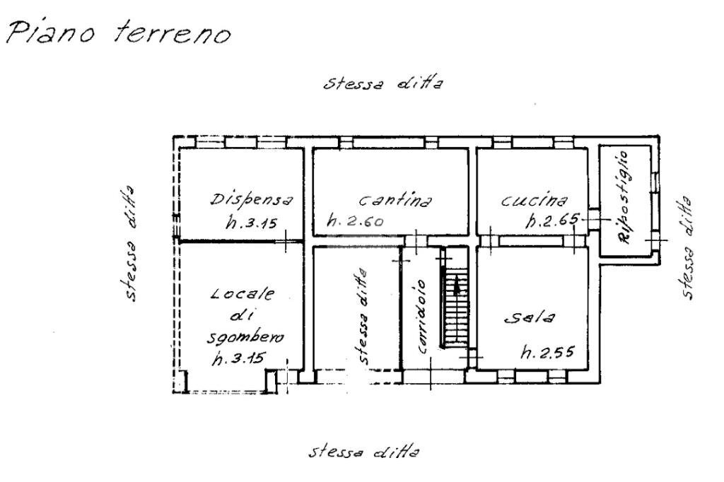Rustico Frazione Molini, Trinità - planimetria 1