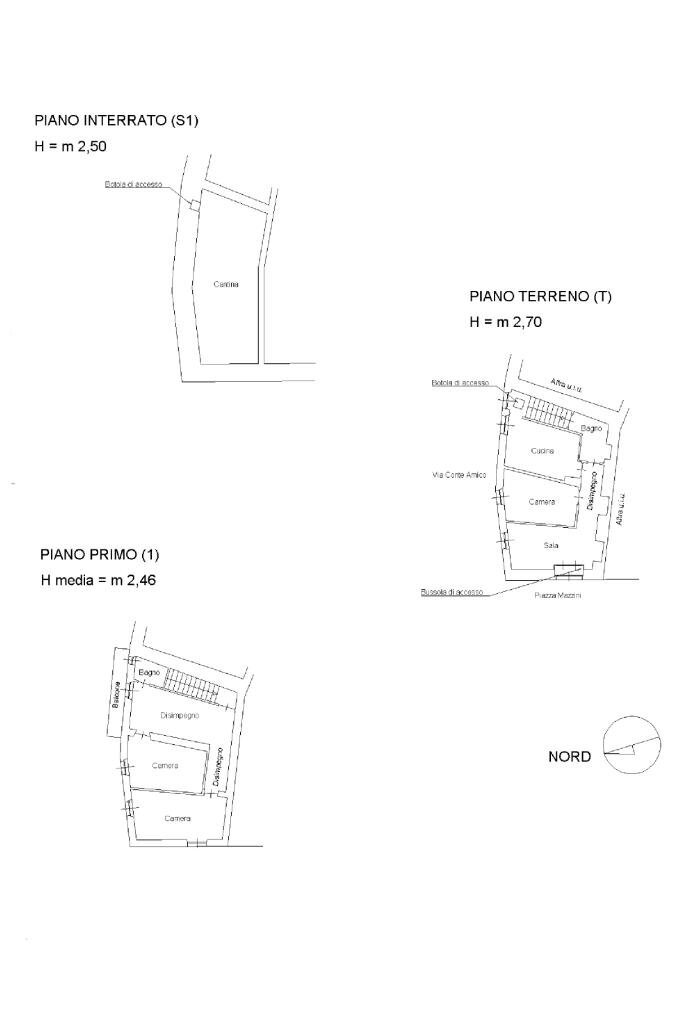 Semi-detached house Via Conte Amico, Castell'Alfero - floor plans 1