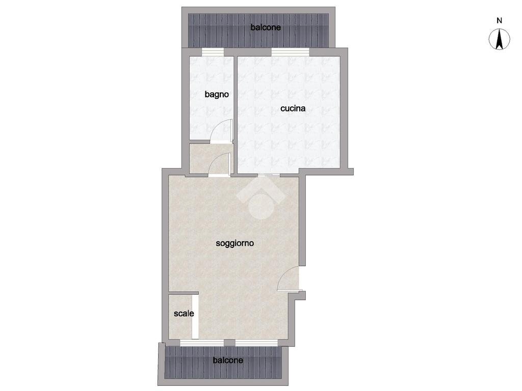 Quadrilocale Via san giacomo, La Loggia - planimetria 1