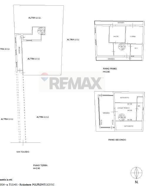 Pianta 2D - Casa semi indipendente Via Toledo
 
63/A, Catania - planimetria 1