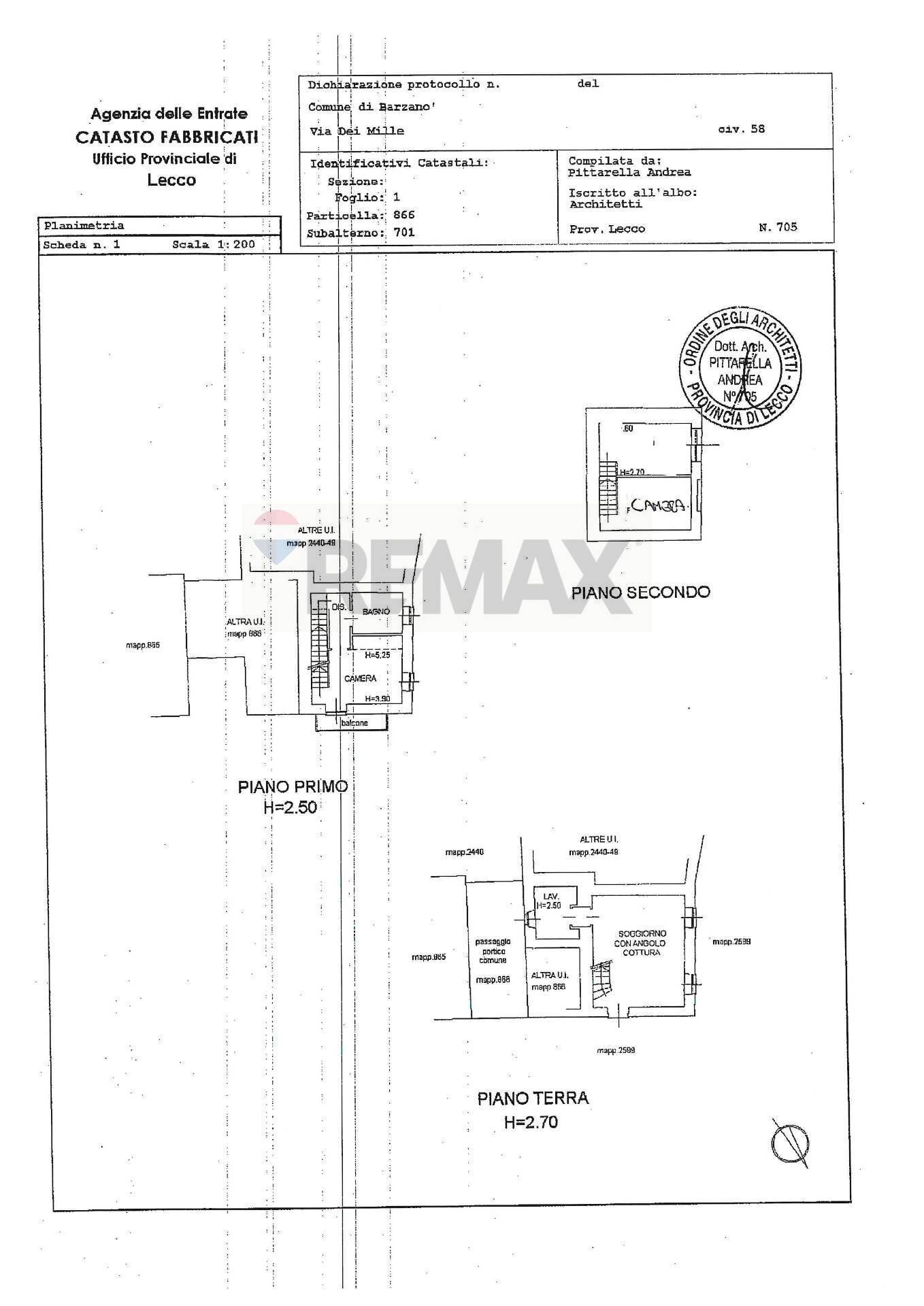 Pianta 2D - Casa semi indipendente via dei mille
 
58, Barzanò - planimetria 1