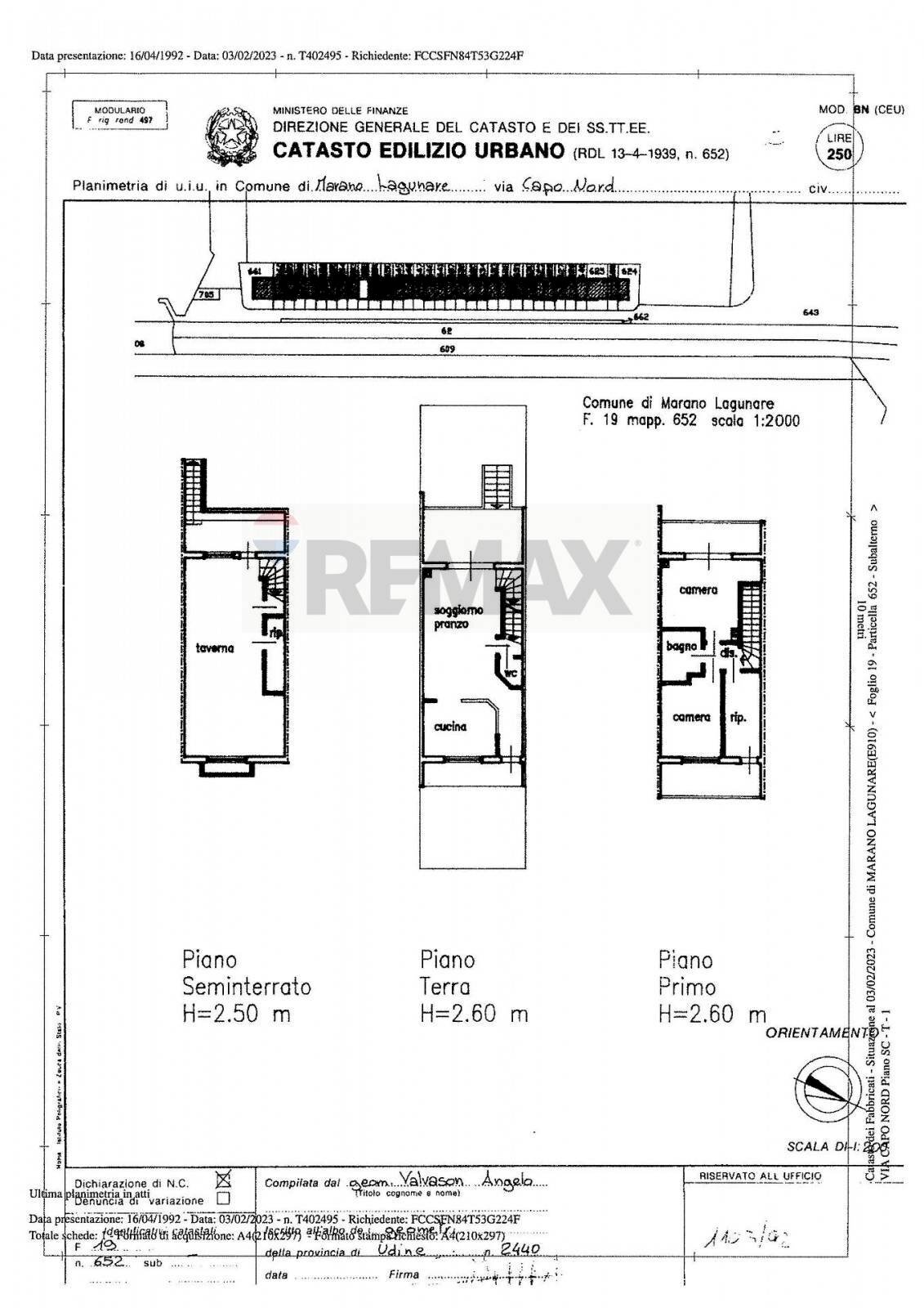 Pianta 2D - Villa a Schiera Marano Lagunare - planimetria 1