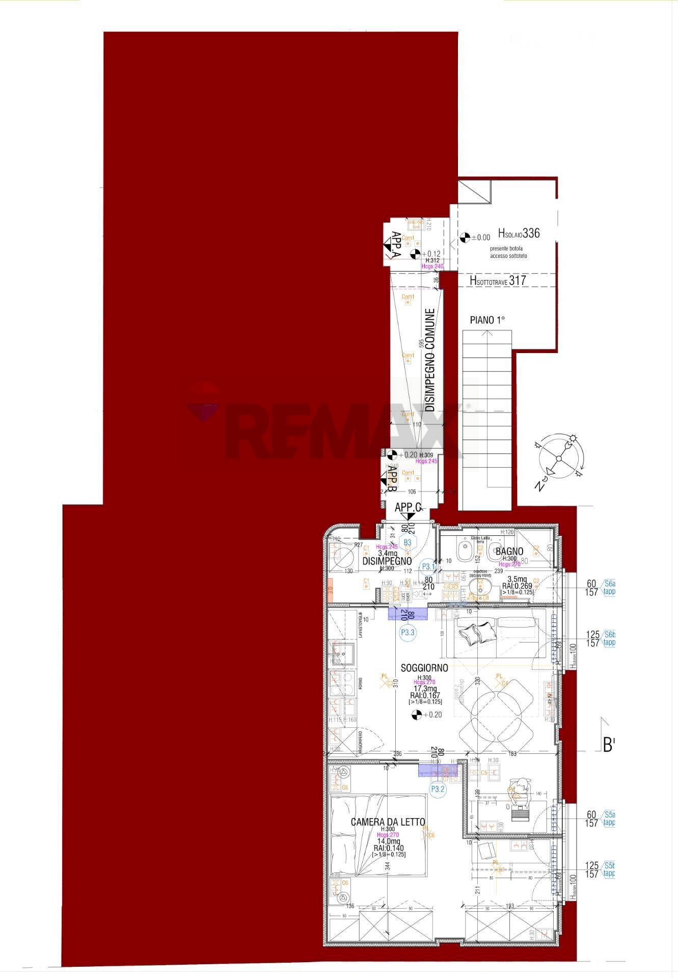 Pianta 2D - Bilocale San Donato Milanese - planimetria 1