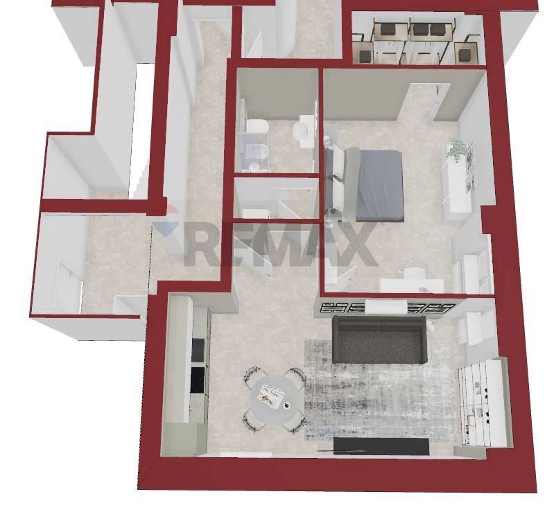 Pianta 3D - Bilocale via emilia
 
22, San Donato Milanese - planimetria 1