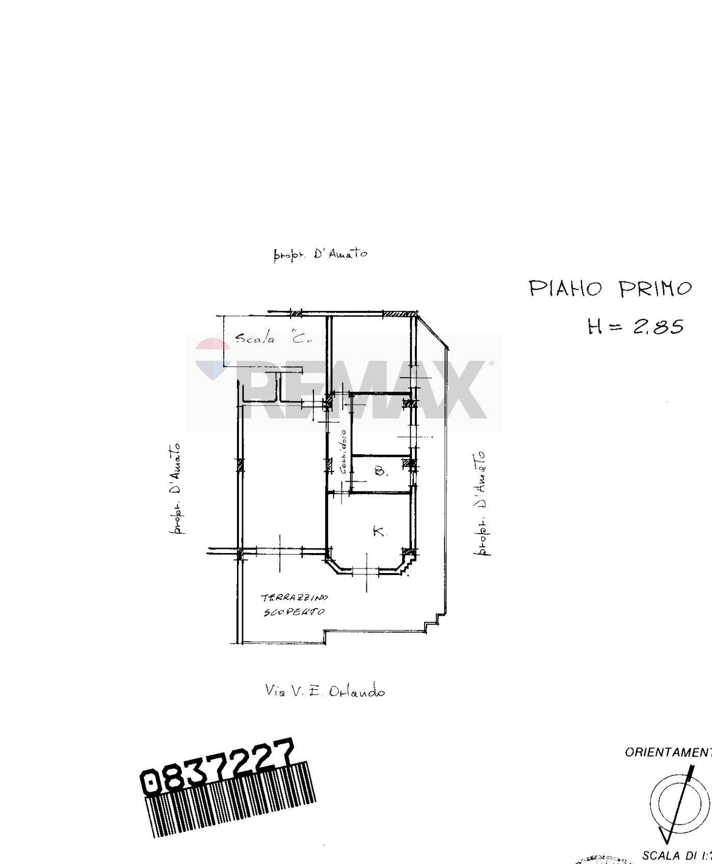 Pianta 2D - Apartment VIA VITTORIO EMANUELE ORLANDO
 
32/B, Santa Flavia - floor plans 1
