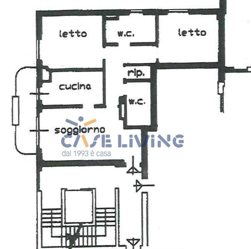 Foto 18 - Trilocale piazza Roma
 
6, Pero - planimetria 1