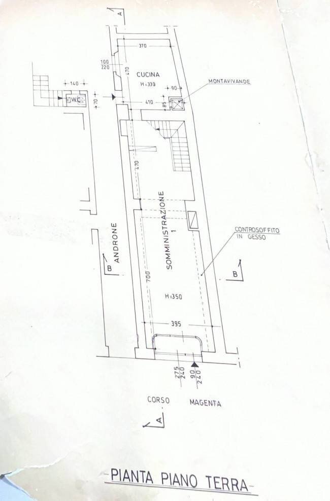 Foto 16 - Negozio Corso Magenta, Milano - planimetria 1