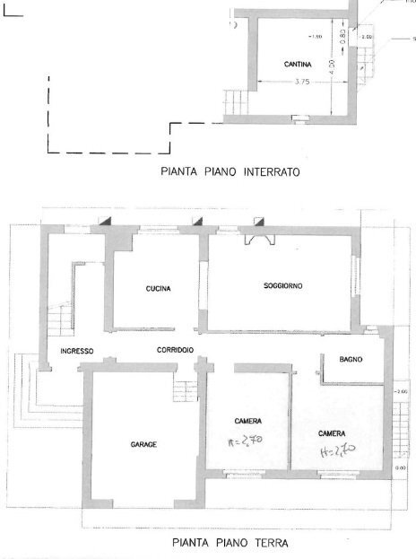 planimetria - Three-room apartment Via Chiusa 9, Perugia - floor plans 1