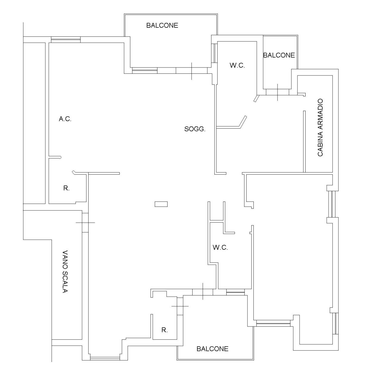 PLN SITO.jpg - Attico Viale Alessandrino 10, Roma (zona Alessandrino) - planimetria 1