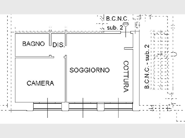 Bilocale Frazione Masio, 1, Poirino - planimetria 1