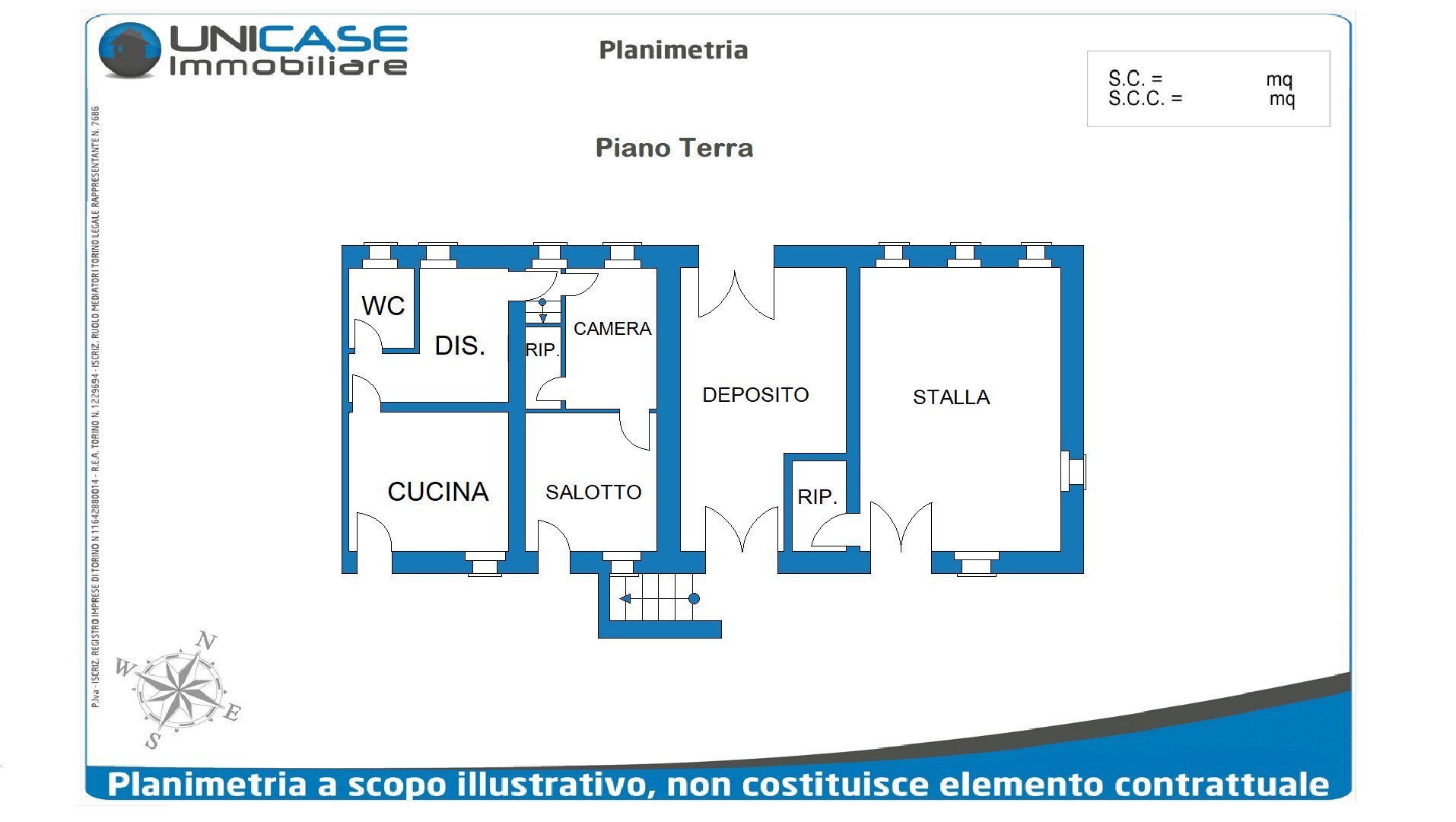 Piano Terra - Cascina via San Michele, 60, Campiglione Fenile - planimetria 1