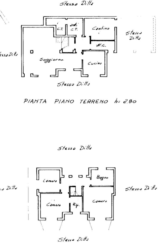 Porzione di casa Strada san raffaele, Castagneto Po - planimetria 1