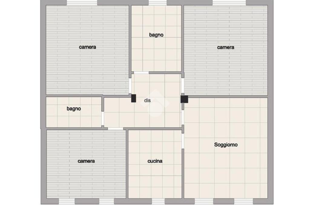 Four-room apartment Via fiume vecchio, Molinella - floor plans 1
