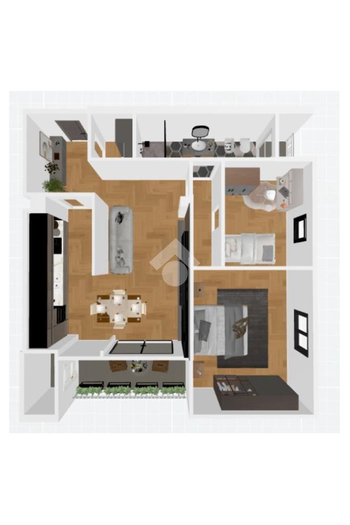 Three-room apartment Via Giacomo Matteotti, Assago - floor plans 1
