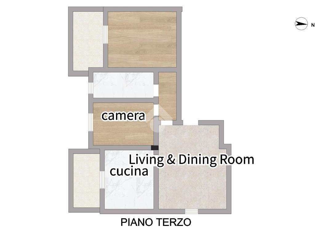Trilocale Via Piero Montagnani Marelli, Reggio nell'Emilia - planimetria 1