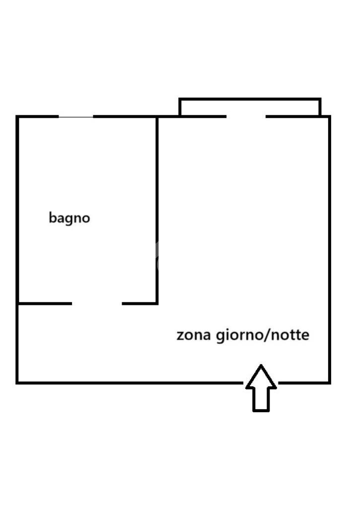 Monolocale Via della Moscova, Milano - planimetria 1