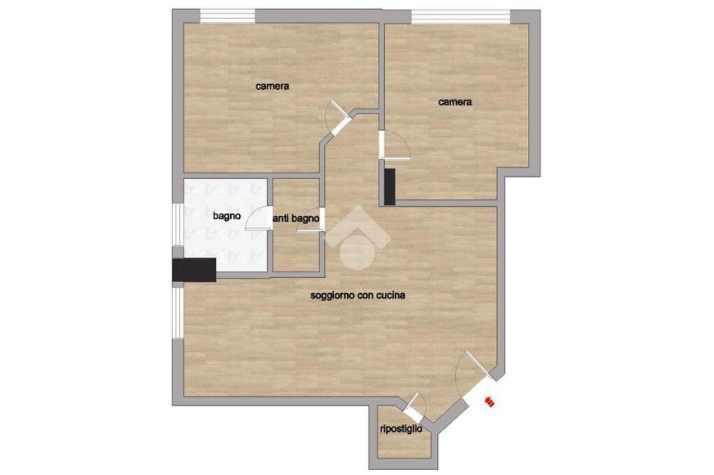 Trilocale Via Lario, Milano (zona Isola) - planimetria 1