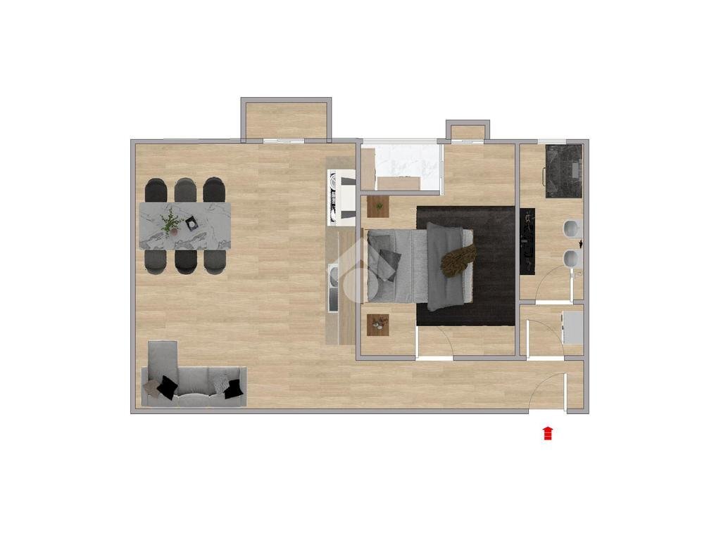 Bilocale Via Volvinio, Milano - planimetria 1