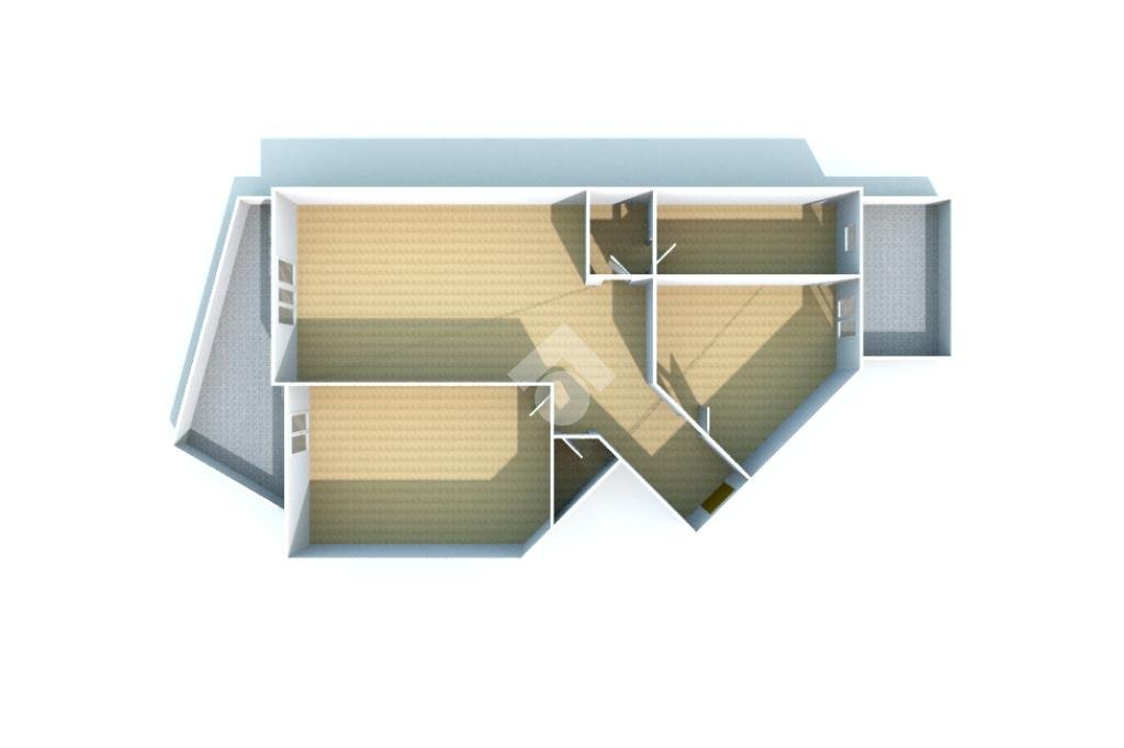 Trilocale Via Buonarroti, Asti - planimetria 1