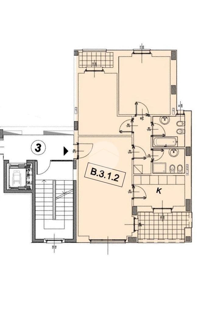 Trilocale via oriana fallaci, Peschiera Borromeo - planimetria 1