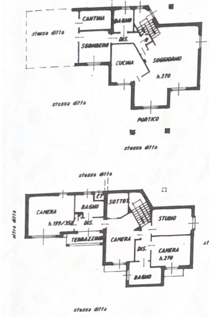 Villa Strada Sant'Antonio, Albugnano - floor plans 1