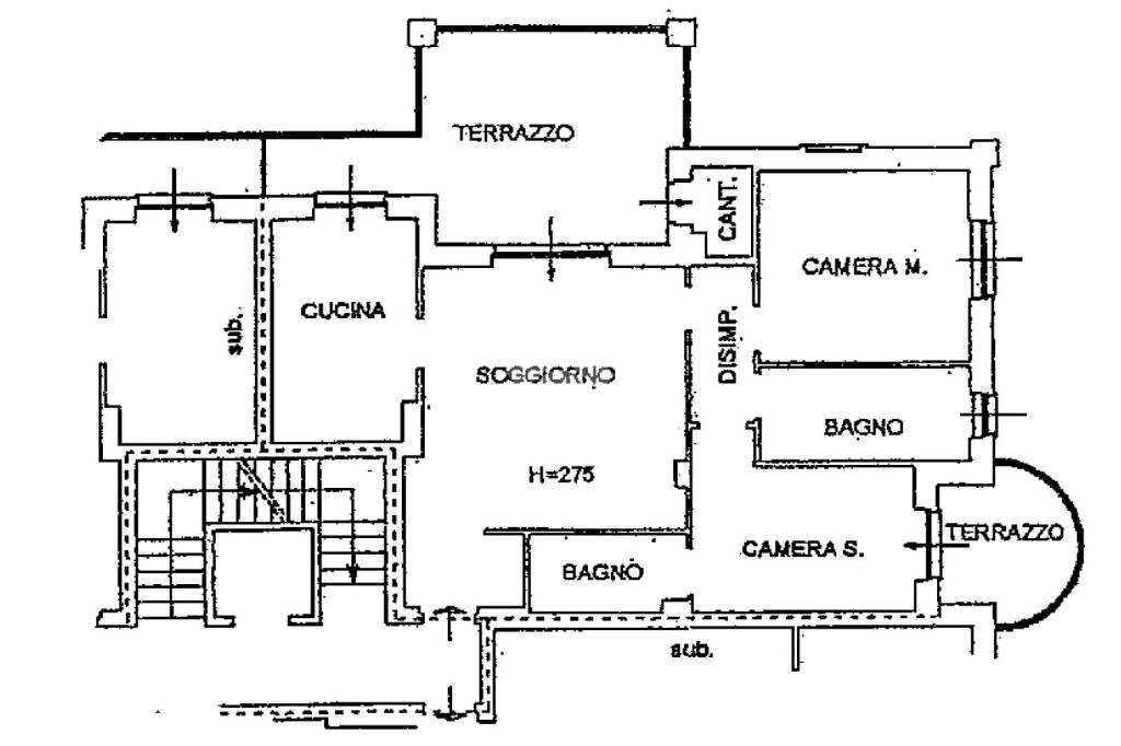 Quadrilocale Via Leonardo Pozzo, Bistagno - planimetria 1