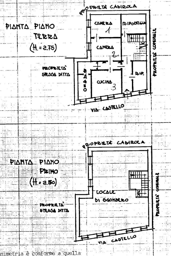 Casa indipendente Via Castello, Monleale - planimetria 1