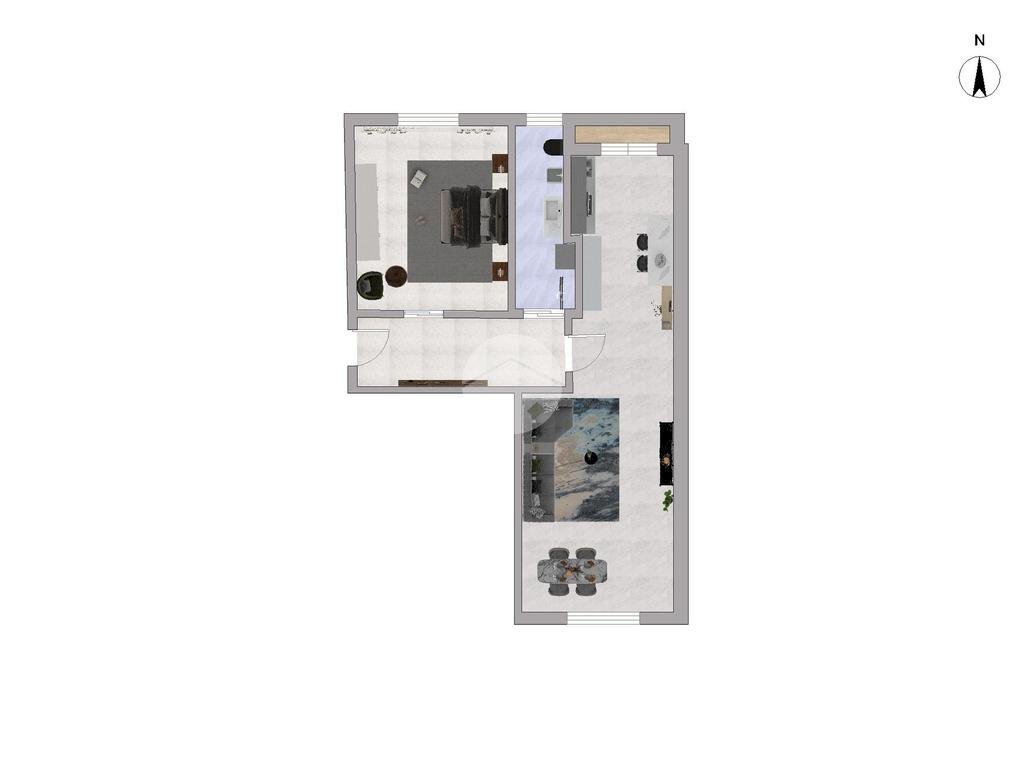 Two-room apartment Via Fiume, Corsico - floor plans 1