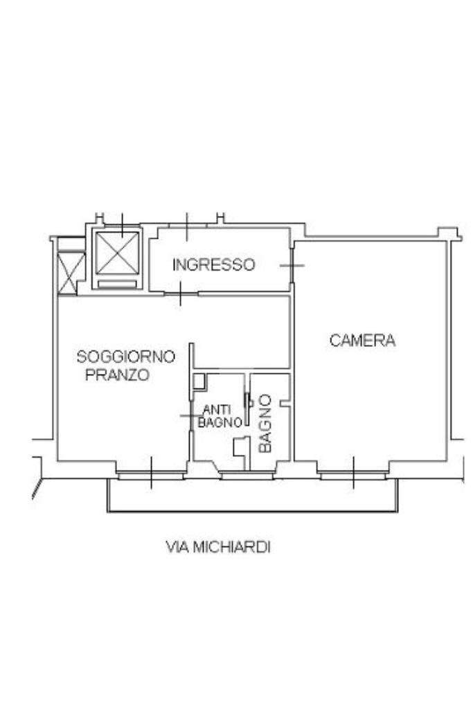 Two-room apartment Via michiardi, Grugliasco - floor plans 1