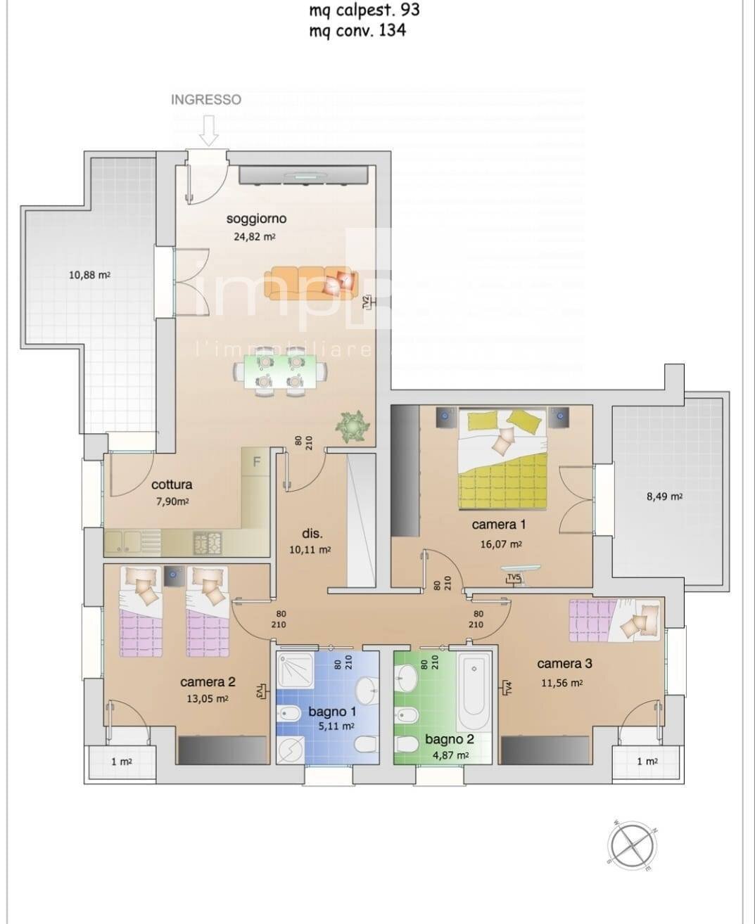 Foto 31 - Quadrilocale Via Everest, Treviso - planimetria 1